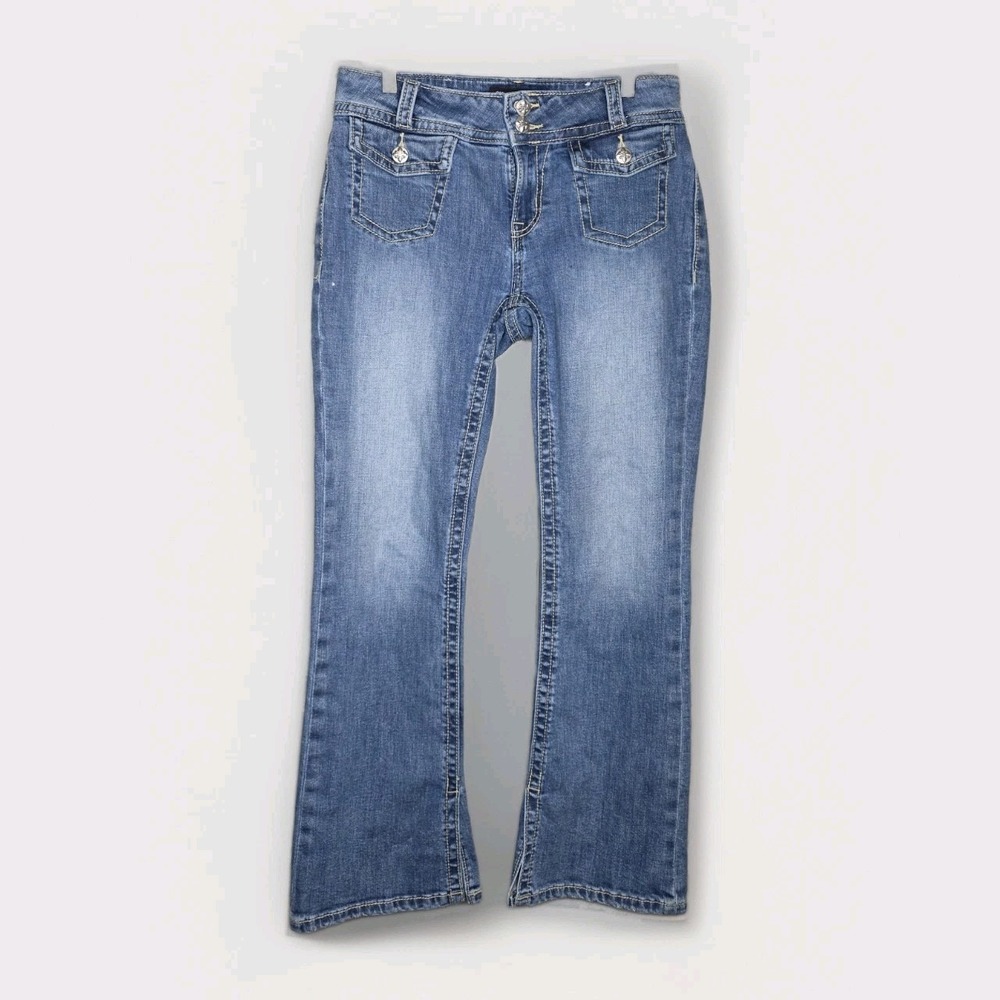 Miss Me Heaven Jenny Mid Rise Bootcut Jeans Size 28 Medium Wash Trouser